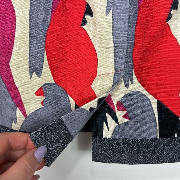 Nic + Zoe Parrot Print Cotton Blend Knee Length Pencil Skirt Size 4 - Picture 5 of 12